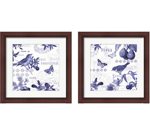 Botanical Blue 2 Piece Framed Art Print Set by Katie Pertiet