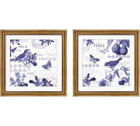 Botanical Blue 2 Piece Framed Art Print Set by Katie Pertiet