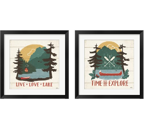 Vintage Lake 2 Piece Framed Art Print Set by Janelle Penner