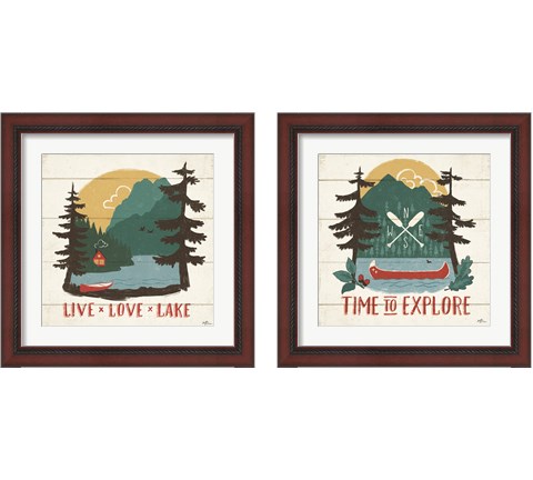 Vintage Lake 2 Piece Framed Art Print Set by Janelle Penner