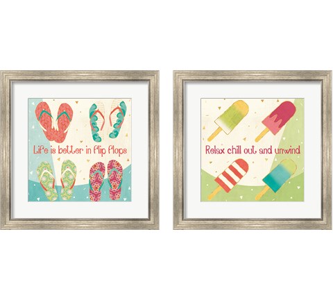 Fun in the Sun 2 Piece Framed Art Print Set by Veronique Charron