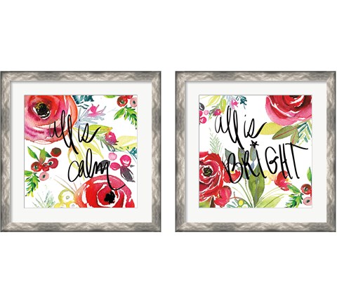 Scarlett O Christmas 2 Piece Framed Art Print Set by Kristy Rice