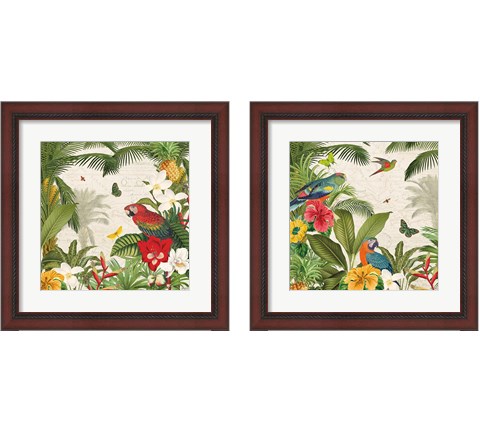 Parrot Paradise 2 Piece Framed Art Print Set by Katie Pertiet