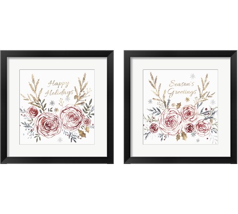 Happy Holiday 2 Piece Framed Art Print Set by Isabelle Z
