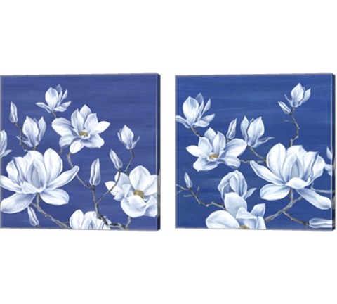 Blooming Magnolias 2 Piece Canvas Print Set by Eva Watts