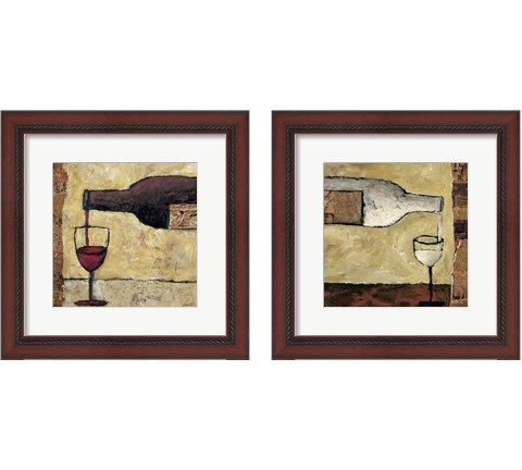 Wine Pour 2 Piece Framed Art Print Set by Judi Bagnato