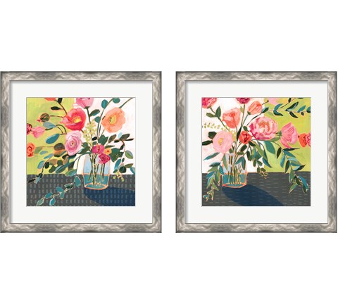 Quirky Bouquet 2 Piece Framed Art Print Set by Victoria Borges