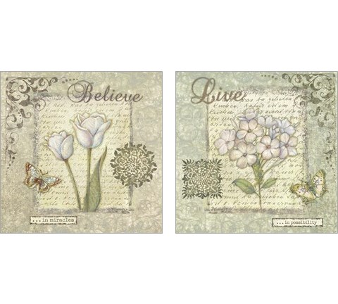 Word Inspiration 2 Piece Art Print Set by Vivian Eisner