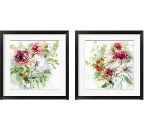 Garden Jar 2 Piece Framed Art Print Set by Elizabeth Franklin