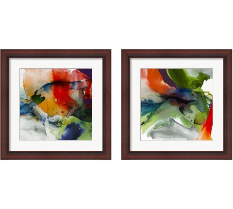 Vibrant Terrain 2 Piece Framed Art Print Set by Sisa Jasper