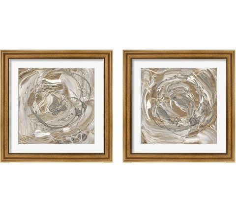 Silver & Gold 2 Piece Framed Art Print Set by Alicia Ludwig