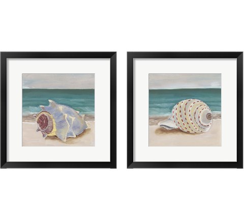 She Sells Seashells 2 Piece Framed Art Print Set by Alicia Ludwig