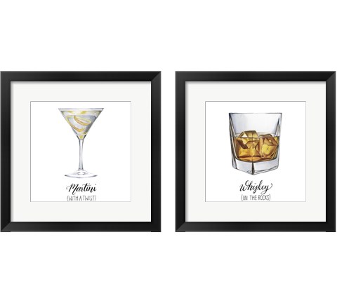 Classic Happy Hour 2 Piece Framed Art Print Set by Grace Popp