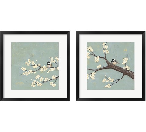 Chickadee & Dogwood 2 Piece Framed Art Print Set by Jade Reynolds