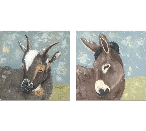 Farm Life Animal 2 Piece Art Print Set by Jade Reynolds