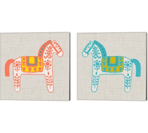 Decorative Burro 2 Piece Canvas Print Set by Studio W