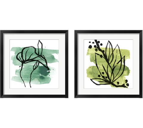 Tropical Sumi-e 2 Piece Framed Art Print Set by June Erica Vess