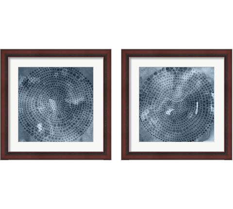 Indigo Wheel 2 Piece Framed Art Print Set by Chariklia Zarris