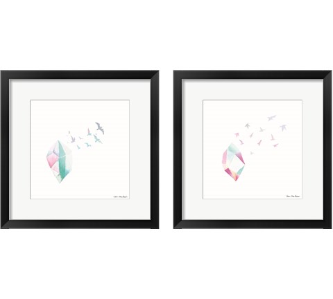 Crystal Birds 2 Piece Framed Art Print Set by Seven Trees Design