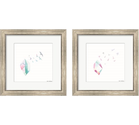 Crystal Birds 2 Piece Framed Art Print Set by Seven Trees Design