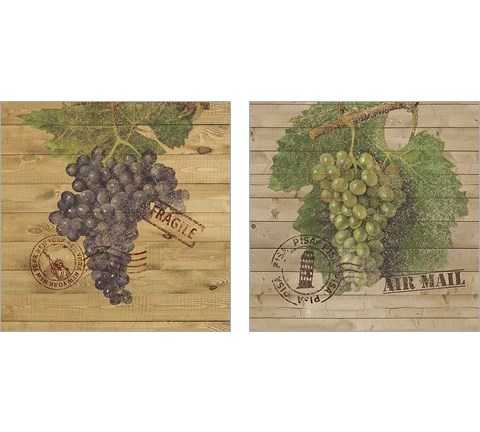 Grape Crate 2 Piece Art Print Set by Nobleworks Inc.