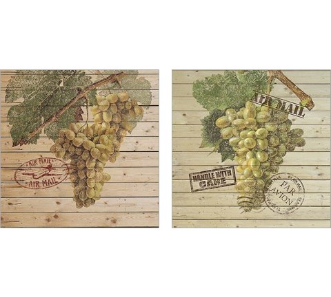 Grape Crate 2 Piece Art Print Set by Nobleworks Inc.