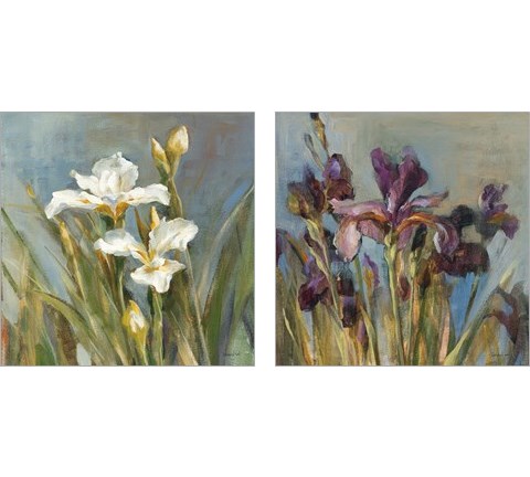 Spring Iris  2 Piece Art Print Set by Danhui Nai