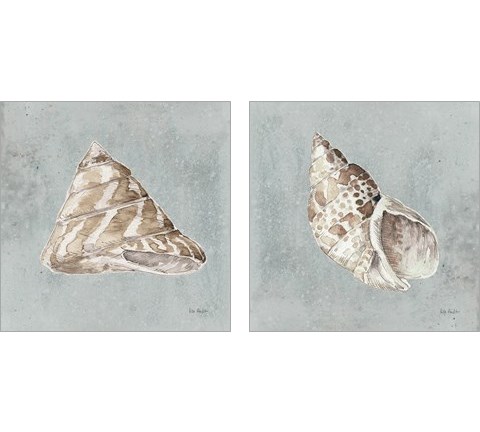 Sand and Seashells  2 Piece Art Print Set by Lisa Audit