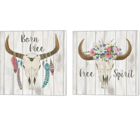 Bohemian Rising 2 Piece Canvas Print Set by Emily Adams