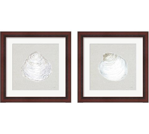 Serene Shells  Tan 2 Piece Framed Art Print Set by James Wiens