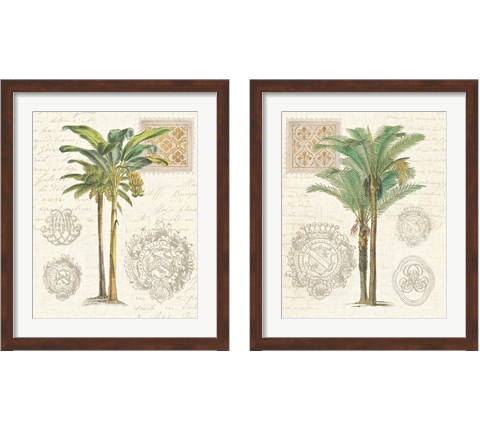 Vintage Palm Study 2 Piece Framed Art Print Set by Wild Apple Portfolio