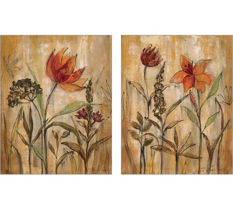 Aquarelle Garden 2 Piece Art Print Set by Silvia Vassileva