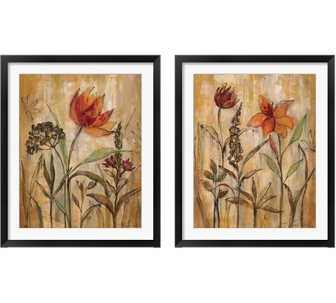 Aquarelle Garden 2 Piece Framed Art Print Set by Silvia Vassileva