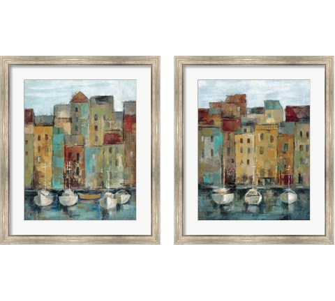 Old Town Port 2 Piece Framed Art Print Set by Silvia Vassileva