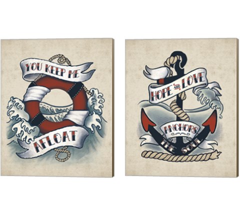 Sailor Wisdom 2 Piece Canvas Print Set by Janelle Penner