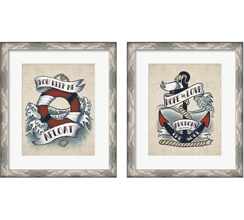 Sailor Wisdom 2 Piece Framed Art Print Set by Janelle Penner