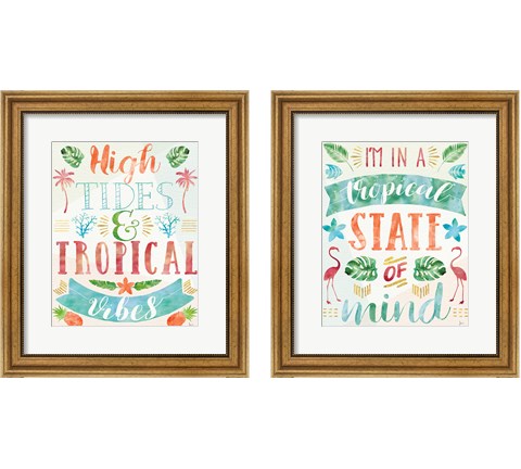 Words of Paradise 2 Piece Framed Art Print Set by Jess Aiken