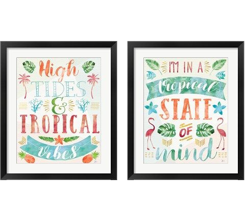 Words of Paradise 2 Piece Framed Art Print Set by Jess Aiken