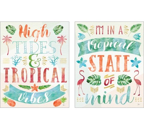 Words of Paradise 2 Piece Art Print Set by Jess Aiken