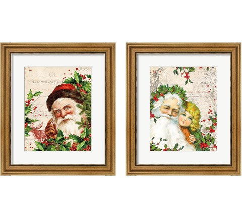 Vintage Holiday 2 Piece Framed Art Print Set by Katie Pertiet