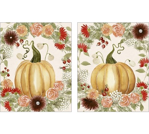 Red Autumn 2 Piece Art Print Set by Grace Popp