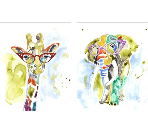 Smarty-Pants Animal 2 Piece Art Print Set by Jennifer Goldberger