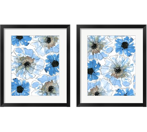 Water Blossoms 2 Piece Framed Art Print Set by Deborah Velasquez