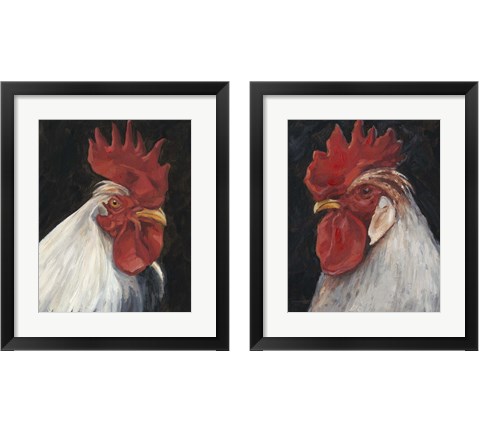 Rooster Portrait  2 Piece Framed Art Print Set by Ethan Harper