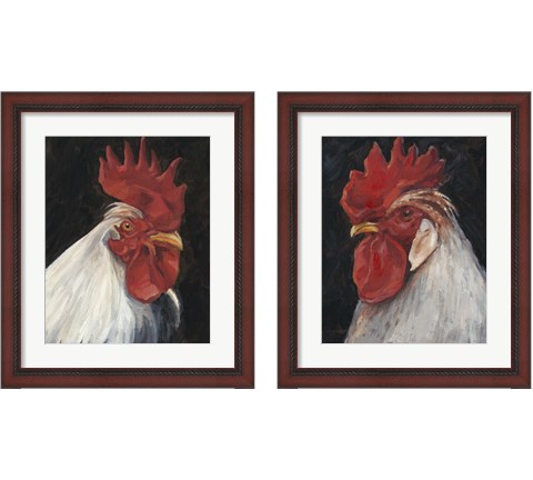 Rooster Portrait  2 Piece Framed Art Print Set by Ethan Harper