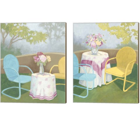 Garden Conversation 2 Piece Canvas Print Set by Megan Meagher