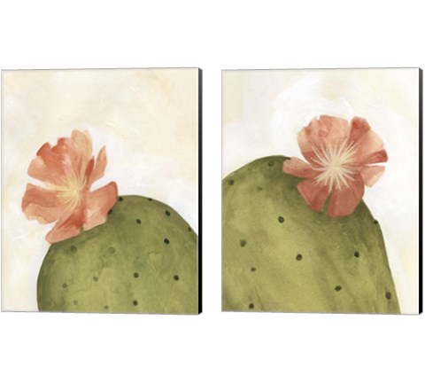 Arid Bloom 2 Piece Canvas Print Set by Emma Scarvey