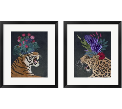 Hot House Animals 2 Piece Framed Art Print Set by Fab Funky