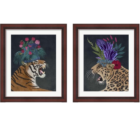 Hot House Animals 2 Piece Framed Art Print Set by Fab Funky