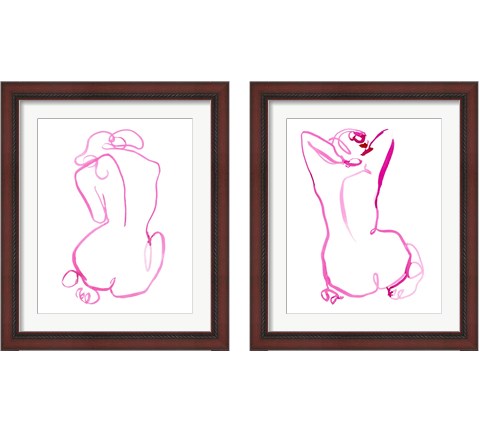 Bold Blind Contour 2 Piece Framed Art Print Set by Jennifer Parker